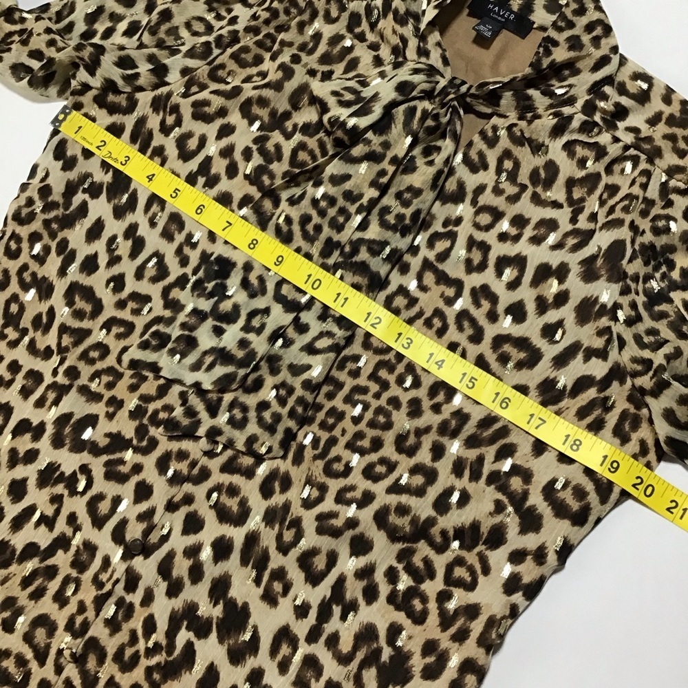 Haver  Animal Print Sheer Blouse - Picture 12 of 13